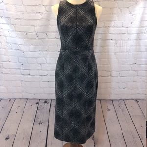 Banana Republic wool midi sleeveless shift dress